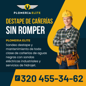 Destape de Cañeria sin Romper-Plomeros Bogota -
